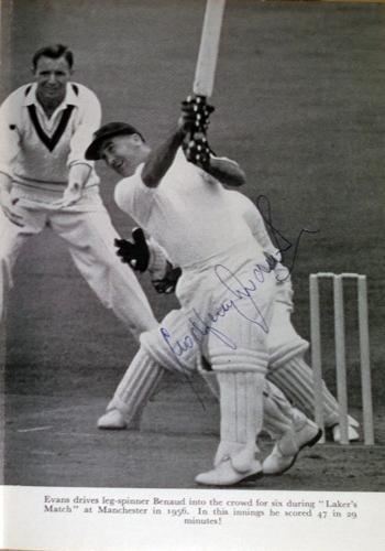 Godfrey Evans GODFREY EVANS AUTOGRAPH SIGNED Kent Cricket Memorabilia