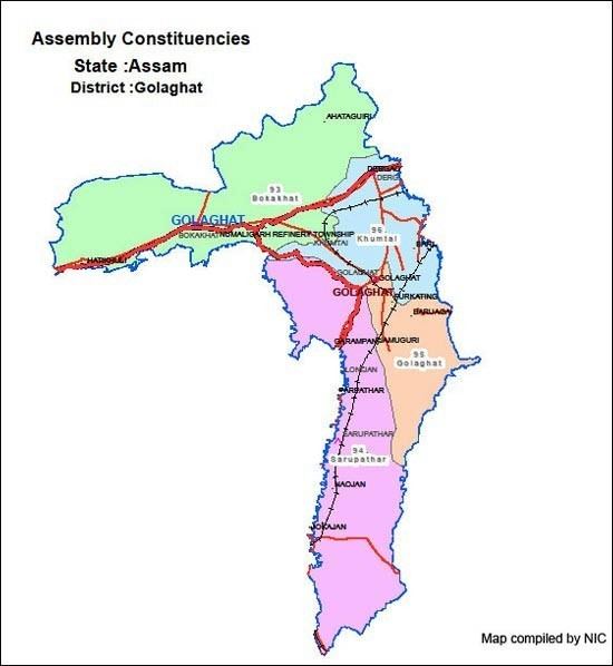 Golaghat district Golaghat District Assembly Constituencies wise Map Map
