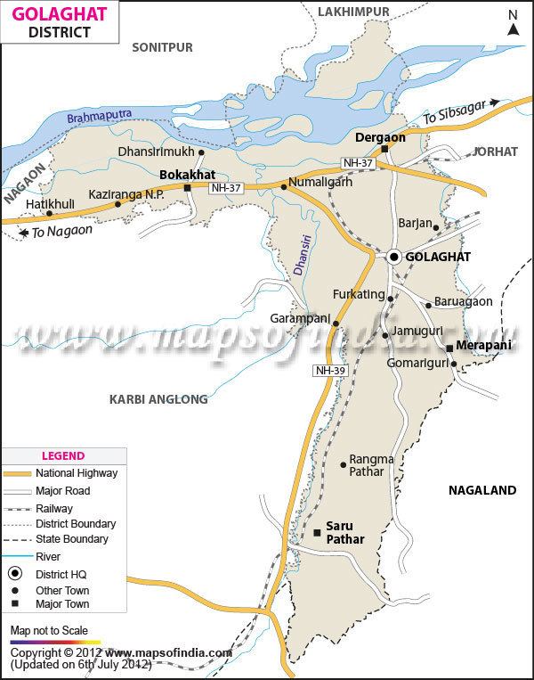 Golaghat district Golaghat District Map