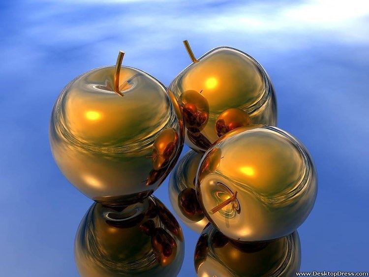 Golden apple httpswwwdesktopdresscomdesktopwallpapers3d