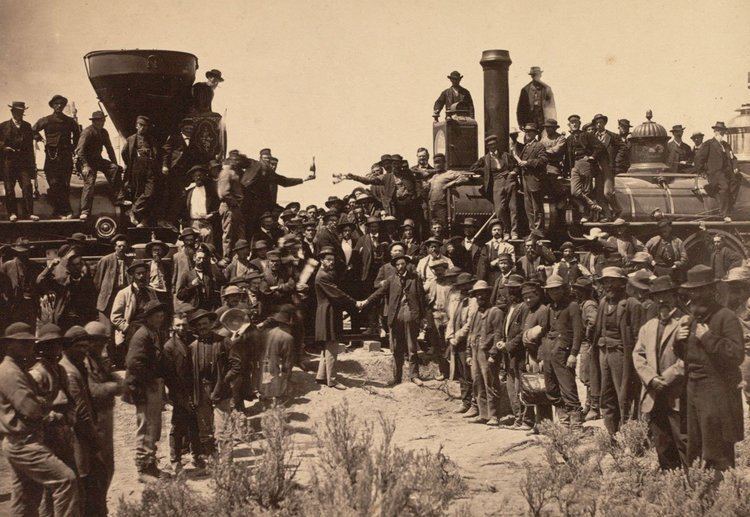 Golden spike Official photograph from the Golden Spike Ceremony 1869 The