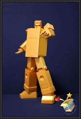 Golden Warrior Gold Lightan Warrior Gold Lightan Gold Lightan Free Robot Paper Model Download