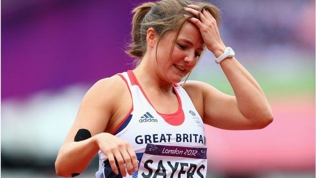 Goldie Sayers Olympics athletics GB39s Goldie Sayers39 emotional javelin