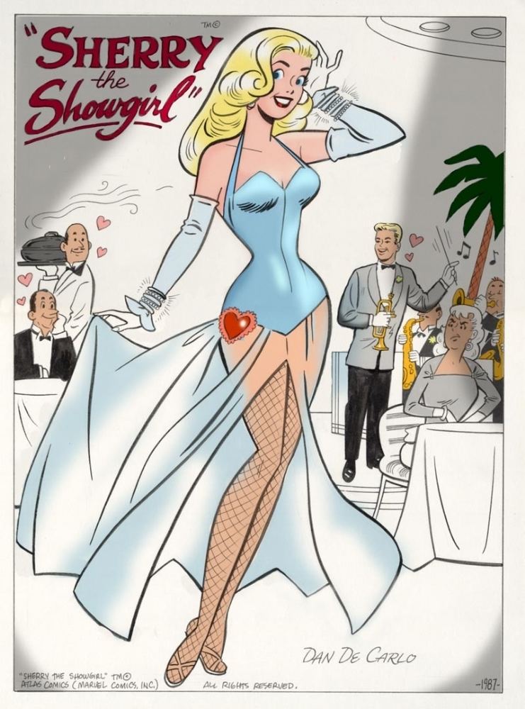 Good girl art Sherry the Showgirl Colorized in Robert Plunkett39s Good Girl Art II