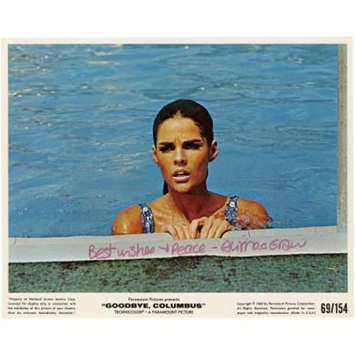 Goodbye, Columbus (film) Ali MacGraw Autographed Photo Goodbye Columbus