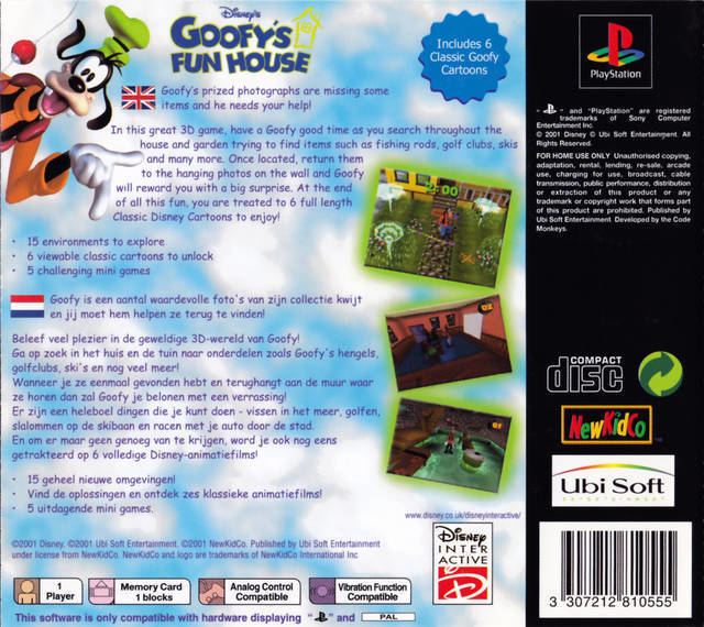 Goofy's Fun House Disney39s Goofy39s Fun House Box Shot for PlayStation GameFAQs
