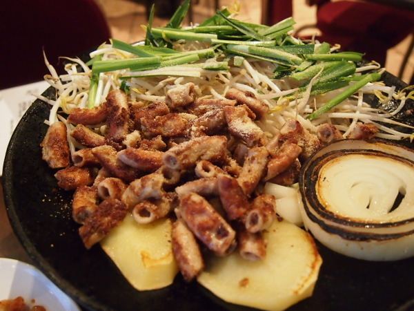 Gopchang Korean style grilled intestines and pork skin Hiexpat Korea