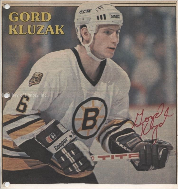 Gord Kluzak Gordon Gord Kluzak Newspaper Photograph Signed Autographs