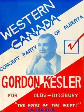 Gordon Kesler Posters from the Western Canada Concept campaigns of Gordon Kesler