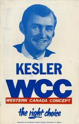 Gordon Kesler Posters from the Western Canada Concept campaigns of Gordon Kesler