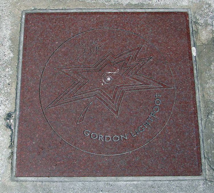 Gordon Lightfoot's star on Canada's Walk of Fame