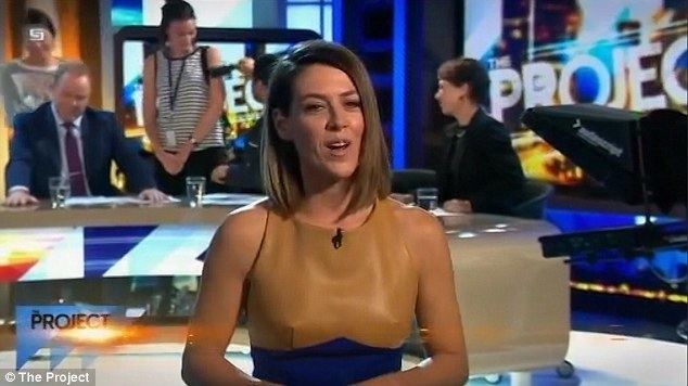 Gorgi Coghlan Gorgi Coghlan suffers wardrobe malfunction on The Project