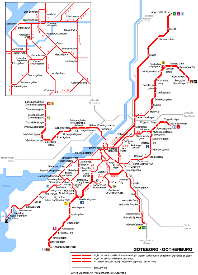 Gothenburg tram network UrbanRailNet gt Europe gt Swedengt GTEBORG Tram System