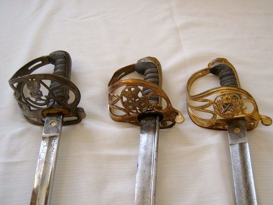 Gothic hilted British infantry swords (1822, 1827, 1845, 1854 and 1892 patterns)