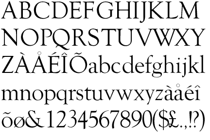 Goudy Old Style Identifont Goudy Oldstyle