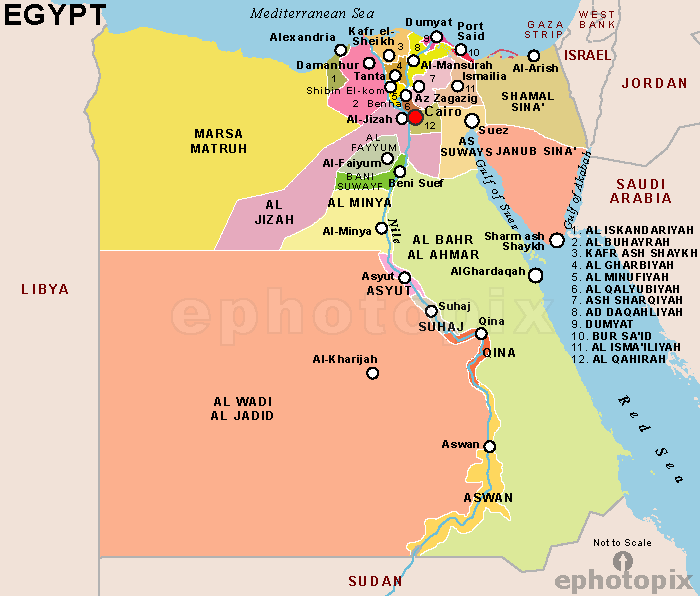 Governorates of Egypt Egypt Governorates Map Governorates map of Egypt Egypt Country