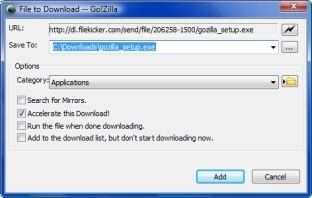 Go!Zilla GoZilla GoZilla Download Manager and Accelerator Screenshots