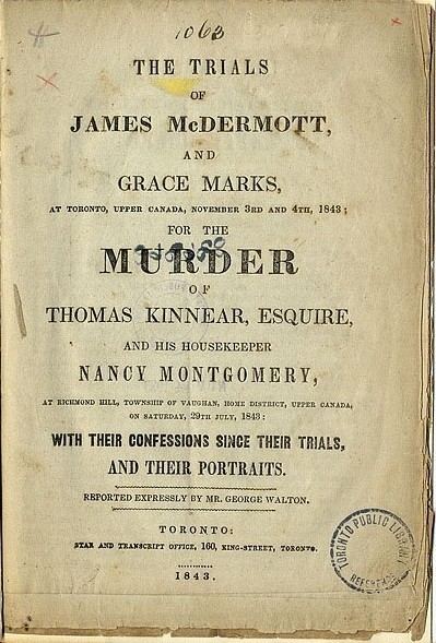 Grace Marks Grace Marks Murderpedia the encyclopedia of murderers