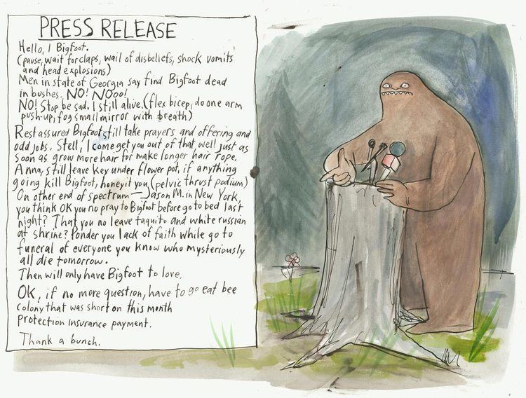 Graham Roumieu Bigfoot press release by Graham Roumieu Boing Boing