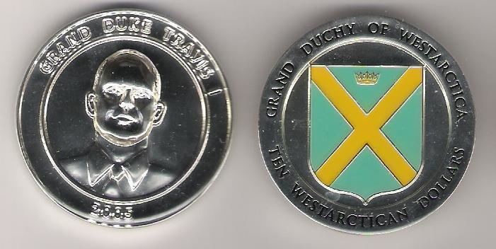Grand Duchy of Westarctica Grand Duchy of Westarctica 10 2005 JFV Coins