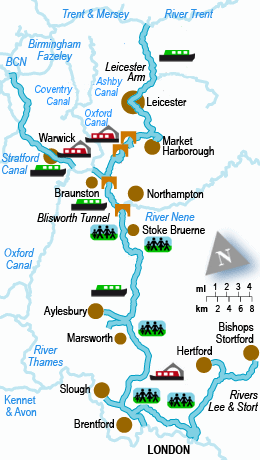Grand Union Canal The Grand Union Canal Holiday Cruising Guide and Map