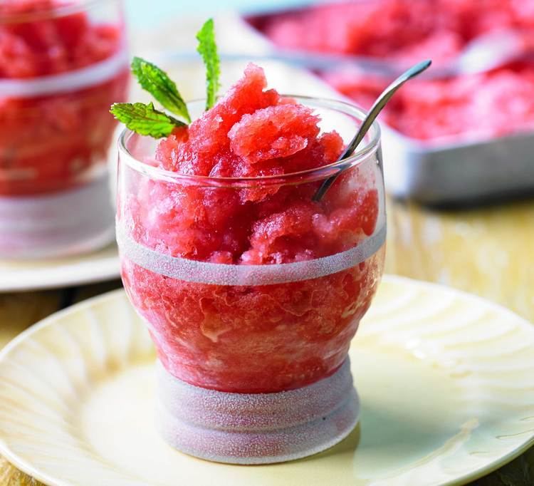 Granita Strawberry amp mint granita BBC Good Food