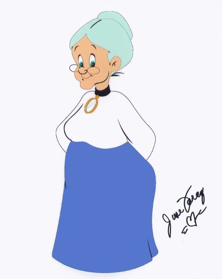 Granny (Looney Tunes) JUNE FORAY SIGNED LOONEY TUNES GRANNY VOICE ACTOR 8amp034 x 10amp034