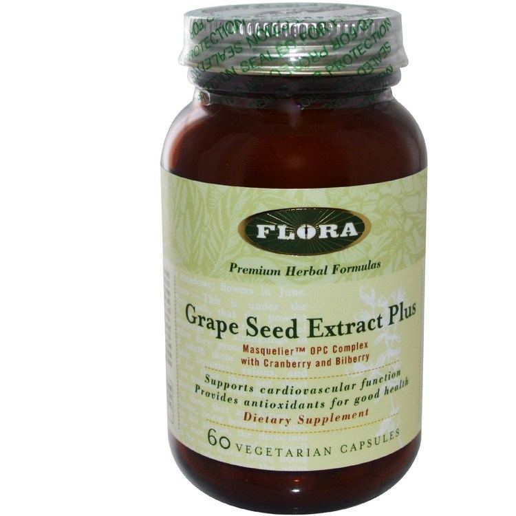 Grape seed extract Flora Grape Seed Extract Plus 60 Veggie Caps iHerbcom