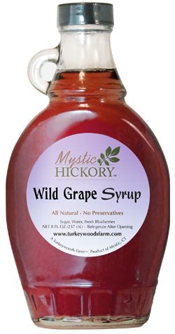 Grape syrup Mystic Hickory Syrups Turkeywoods Farm Wild Grape Syrup