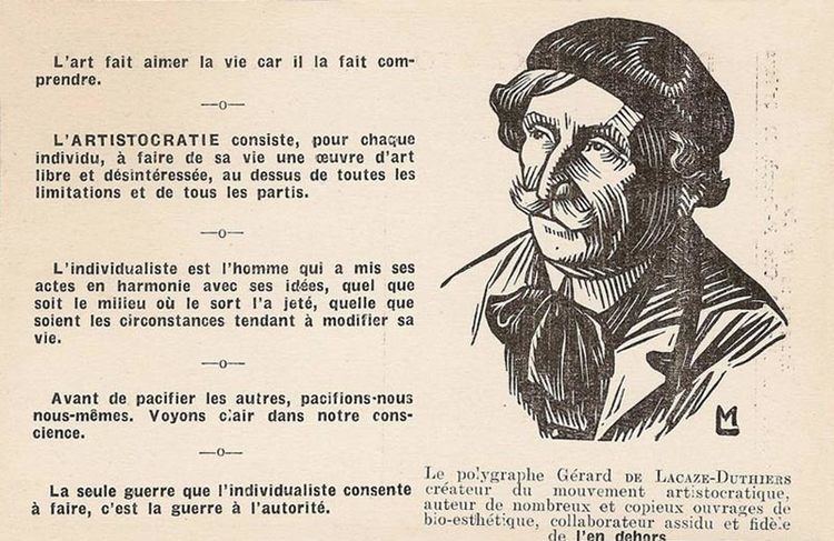 Gérard de Lacaze-Duthiers len dehors Le polygraphe Grard de LacazeDuthiers cartoliste