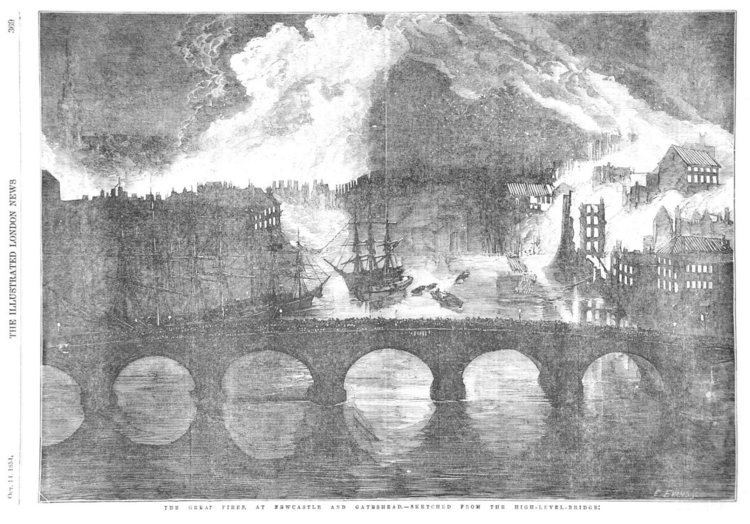Great fire of Newcastle and Gateshead The Great Fire Of Gateshead And Newcastle 1854
