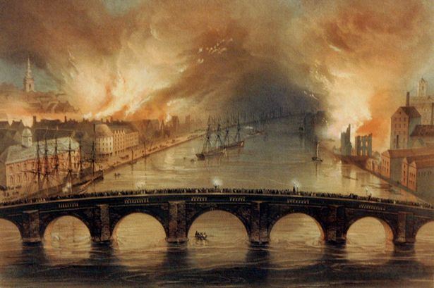 Great fire of Newcastle and Gateshead The 39Great Fire of Newcastle and Gateshead39 on this day in 1854