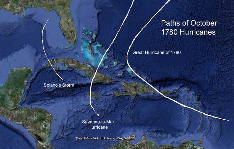Great Hurricane of 1780 1780hurricanesjpg
