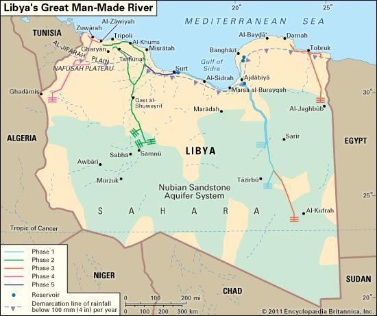 Great Man-Made River Great ManMade River GMR underground pipeline network Libya