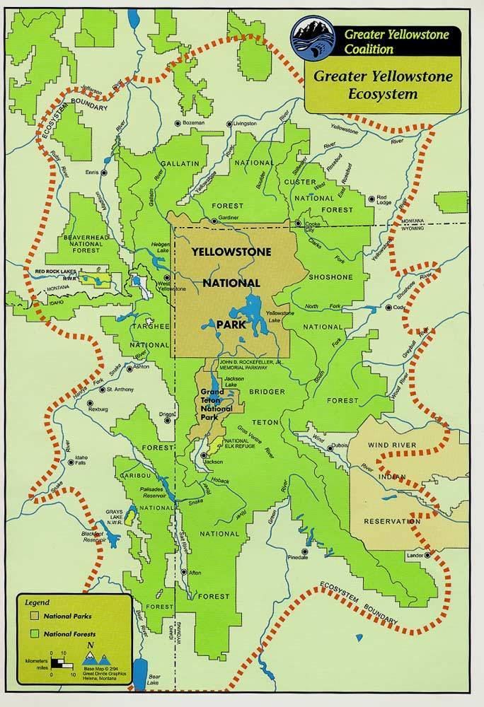 Greater Yellowstone Ecosystem Map of the Greater Yellowstone Ecosystem