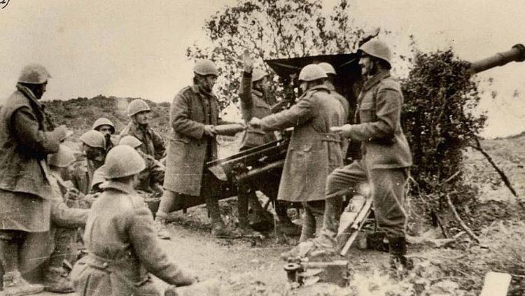 Greco-Italian War World War II History Greek artillery shelling in the Morava height