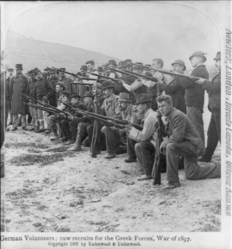 Greco-Turkish War (1897) FileGerman volunteers raw recruits for the Greek forces War of