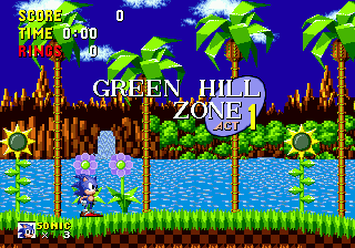 Green Hill Zone Zone 0 gt Sonic 1 gt Green Hill Zone