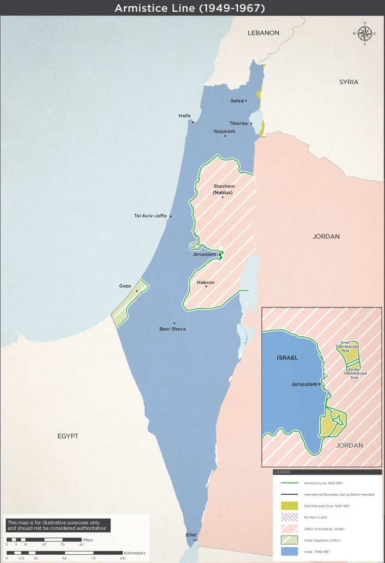 Green Line (Israel) Armistice Lines 19491967