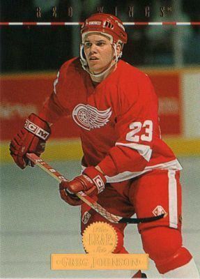 Greg Johnson (ice hockey) DETROIT RED WINGS Greg Johnson 355 The Leaf Set 1994 Donruss NHL