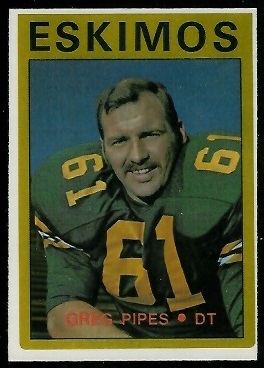 Greg Pipes wwwfootballcardgallerycom1972OPeeCheeCFL92