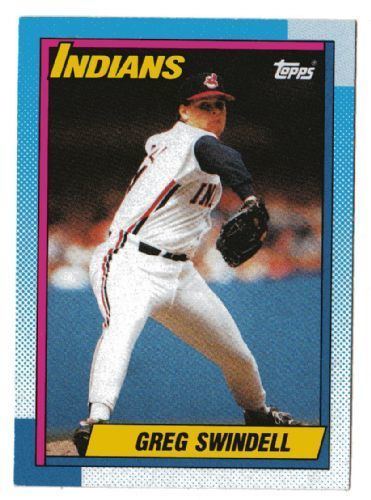 Greg Swindell CLEVELAND INDIANS Greg Swindell 595 Topps 1990 Baseball