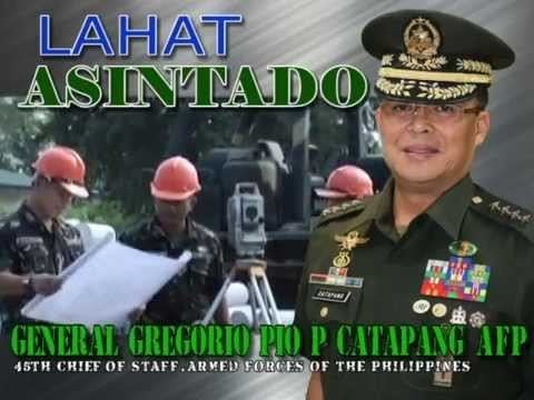 Gregorio Pio Catapang General Gregorio Pio P Catapang 45th Chief of Staff Armed Forces of