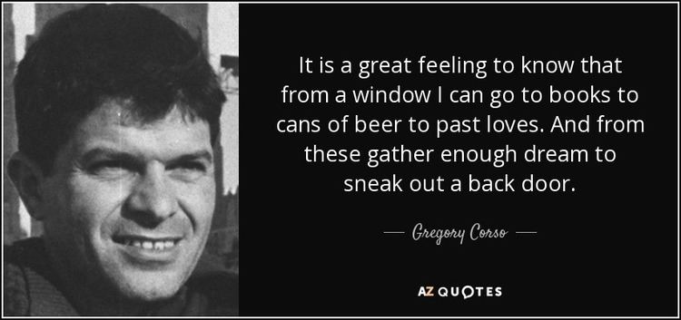 Gregory Corso TOP 25 QUOTES BY GREGORY CORSO AZ Quotes