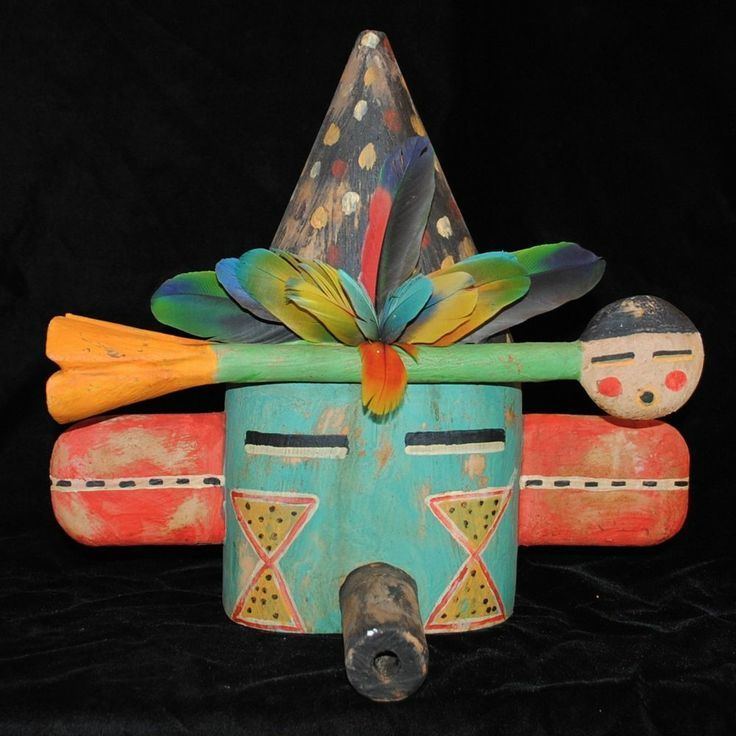 Gregory Lomayesva Gregory Lomayesva Hopi Folk Art HandCarved Wood amp Mixed