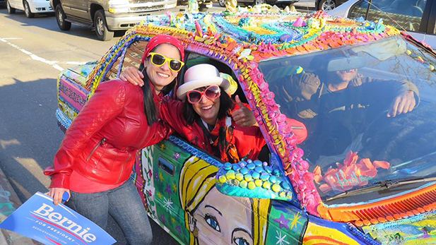 Gretchen Baer Bisbee Artists Bedazzled Hillcar Rolls into New York for Primary