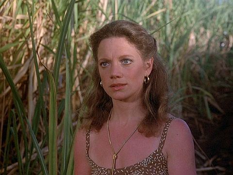 Movie scene of Gretchen Corbett as Christine Richards in Magnum, P.I.The Cu...