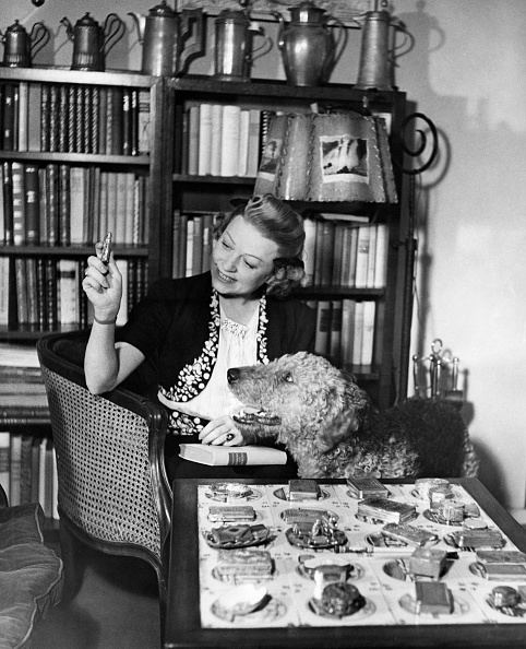 Grethe Weiser Grethe Weiser German Actress with collection of snuff boxes and