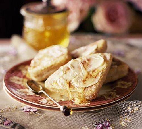 Griddle scone Griddle scones with honey BBC Good Food