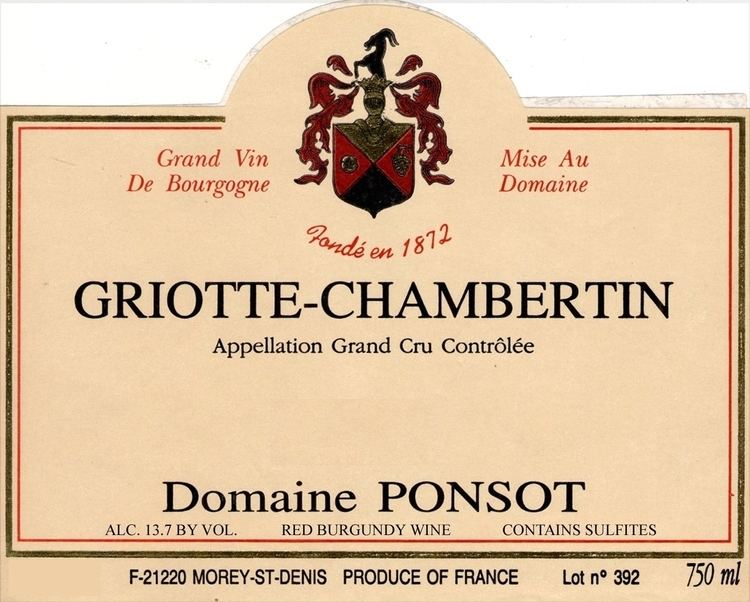 Griotte-Chambertin 1996 Ponsot Griotte Chambertin